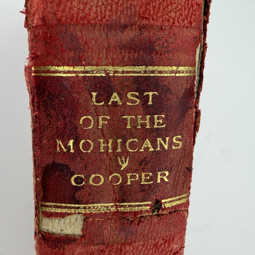 Vintage Last Of The Mohicans James Fenimore Cooper Red Leather Hurst HC RARE